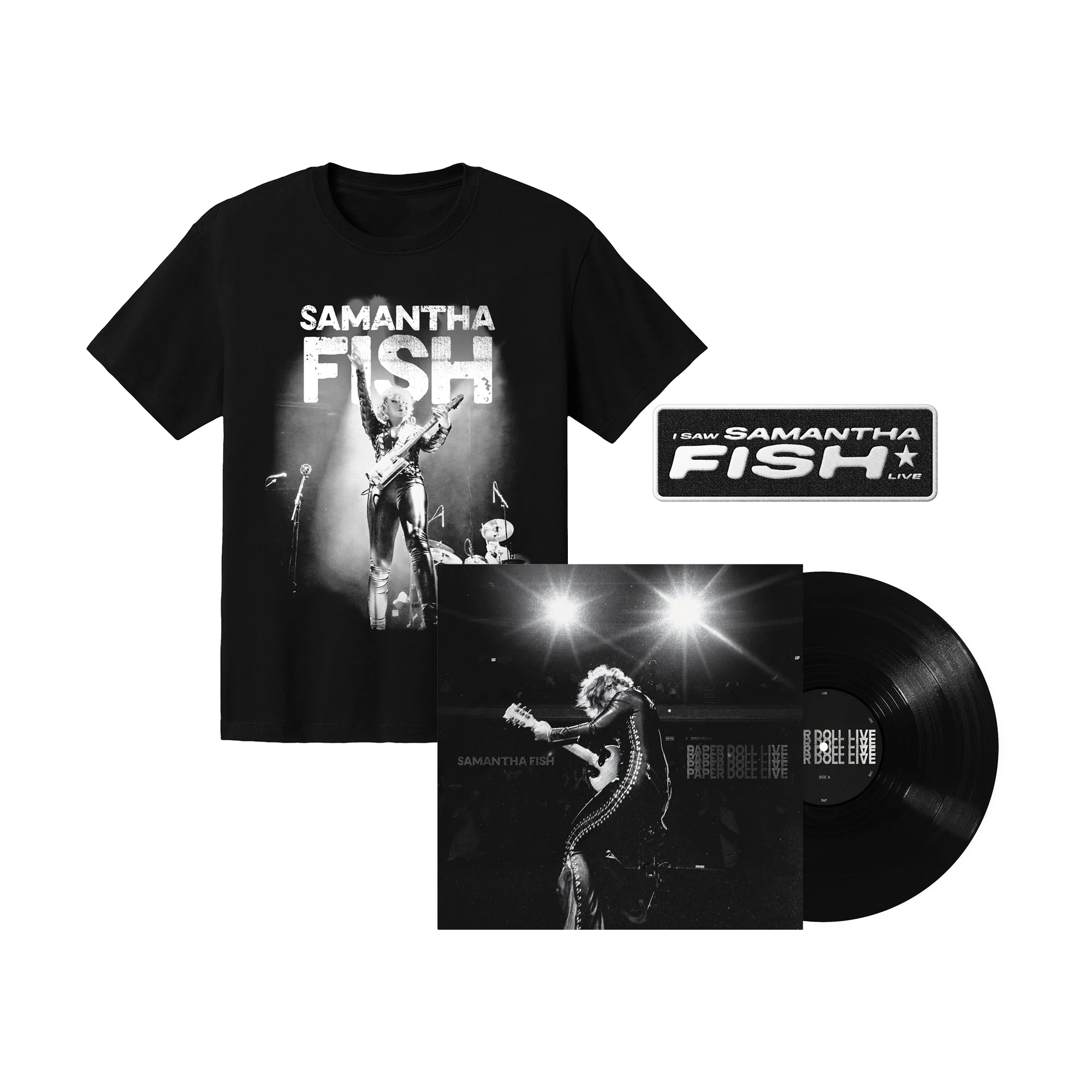 Paper Doll (Live at the Bijou) - Black Vinyl + Tee + Patch