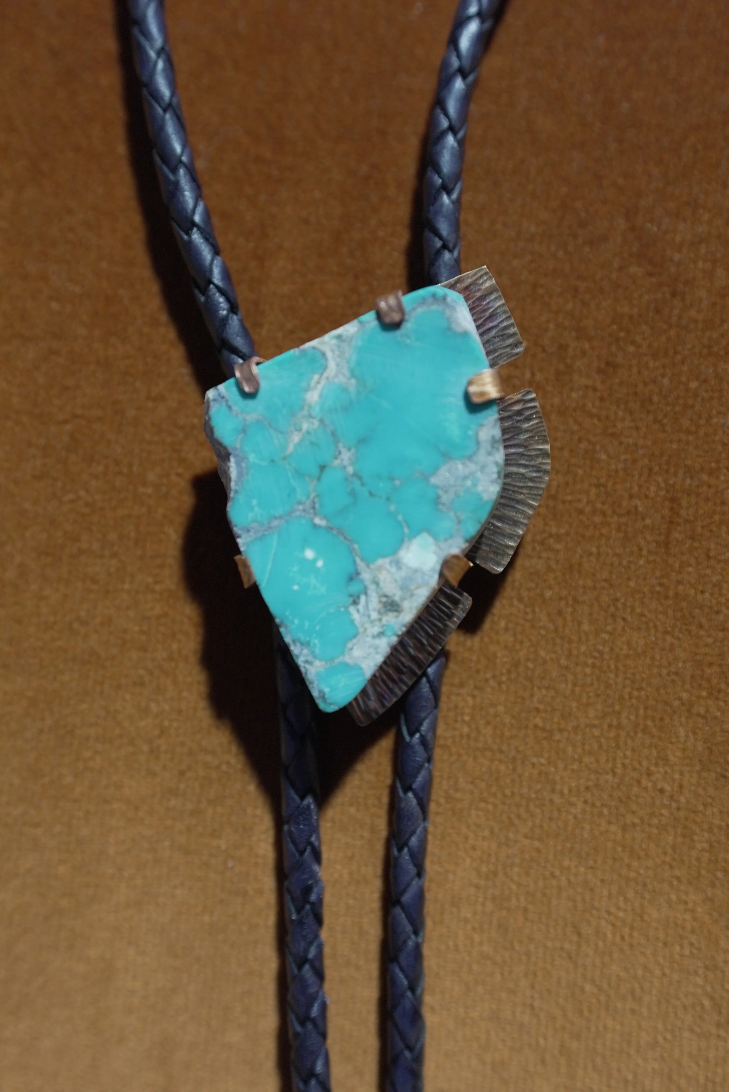 Water - Raw Turquoise Bolo Tie - Image 2